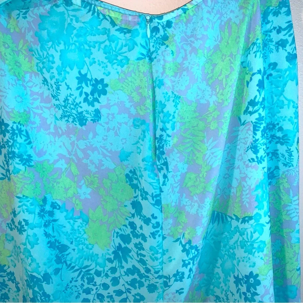 Jaclyn Smith Classic XL Floral and leaf Print Polyester Maxi Skirt